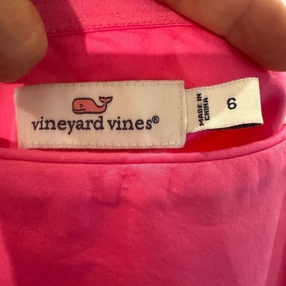 Vineyard Vines Pink Dress with Fish Embroidered Stitch Detail size 6 - Picture 10 of 12